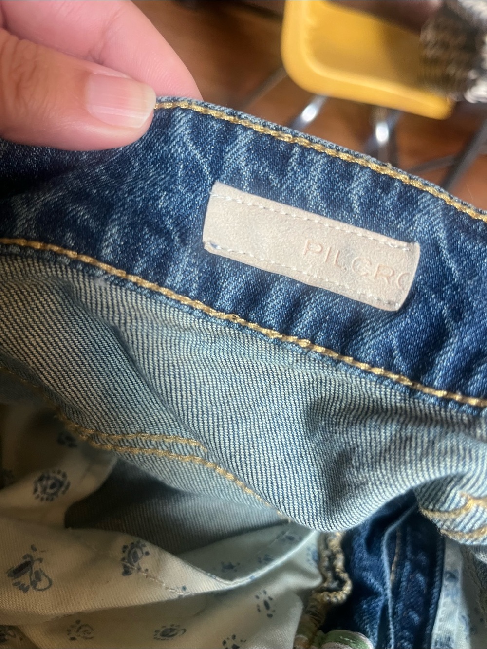 Anthropologie Pilcro The Borrowed Patchwork Bandana Boyfriend Jeans Size 31P - Picture 6 of 7